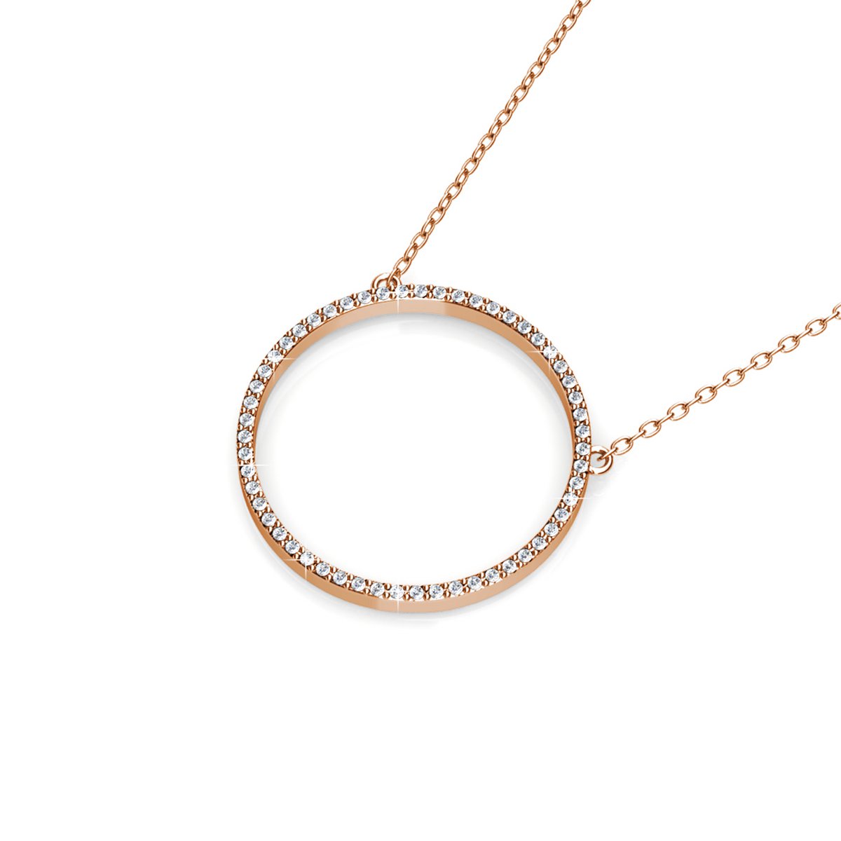 ZAYA x MYC Paris 🇫🇷 – Olina ogrlica 18K (Rose Gold & Crystal)