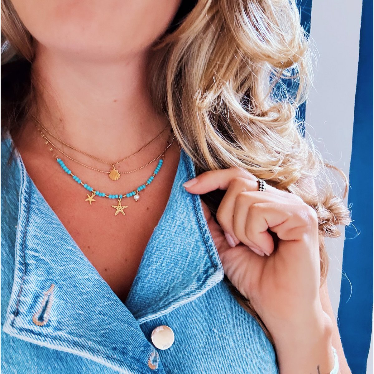 ZAYA x Bazou - Ogrlica Triple Shell