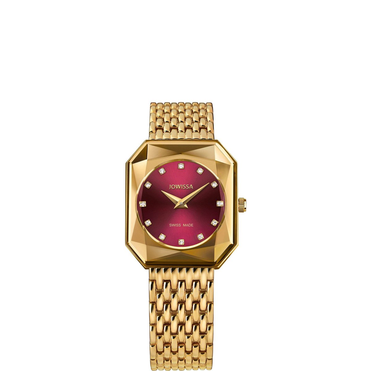 ZAYA x Jowissa – Švicarski sat Facet Radiant (Gold / Bordeaux Red)