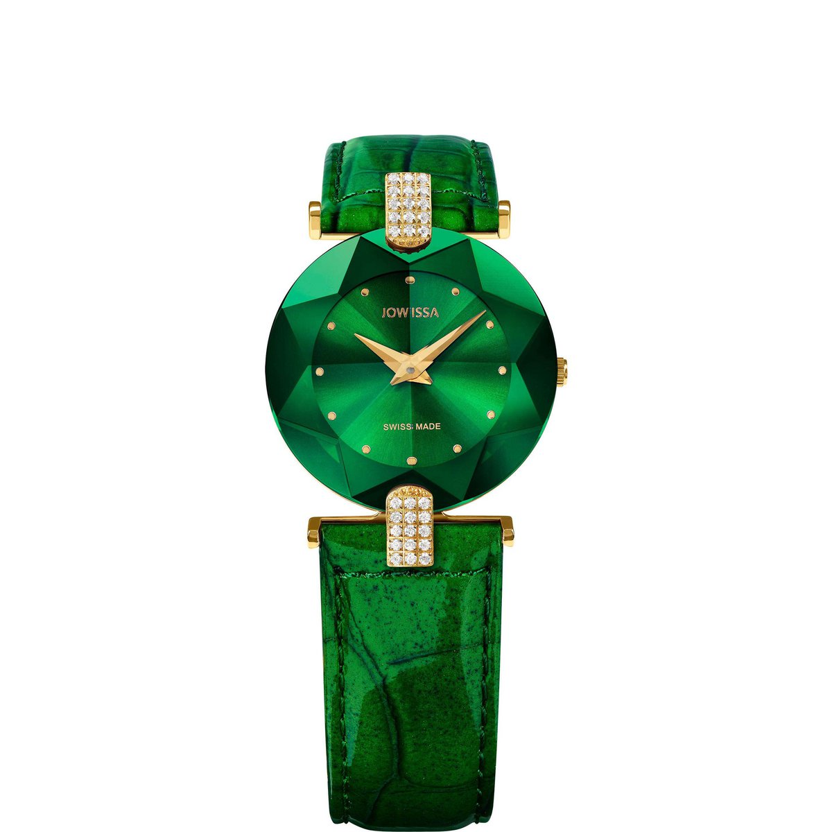 ženski sat, zlatni ženski sat, zeleni sat za žene, emerald green sat, švicarski ženski sat, sat s cirkonima, fashion sat, luksuzni sat, sat s kožnim remenom, sat s dijamantnim rezom, Facet Strass J5.244.M, Jowissa satovi, premium ženski sat, poklon za curu, poklon za ženu, poklon za mamu, poklon za godišnjicu, sat za večernji outfit, modni dodatak s karakterom, Swiss made women's watch, elegantni sat, sat s krokodil uzorkom, sat Split, ženski sat Hrvatska, ZAYA satovi, online narudžba satova, sat kao nakit,