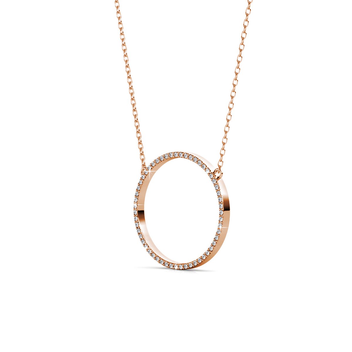 ZAYA x MYC Paris 🇫🇷 – Olina ogrlica 18K (Rose Gold & Crystal)
