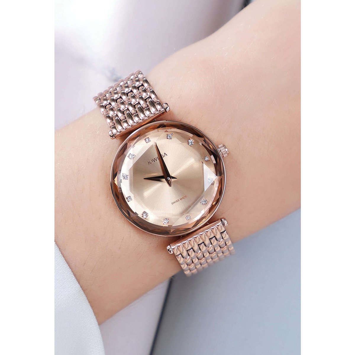 ZAYA x Jowissa 🇨🇭 – Švicarski sat Facet Brilliant (Rose Gold Edition)