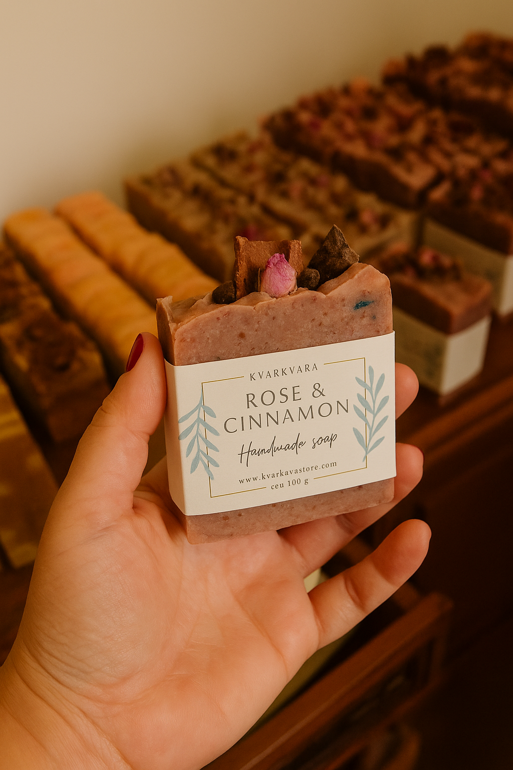 ZAYA x KVAKVAKVA – Ruža i cimet 🌹🍂 100g prirodnog sapuna