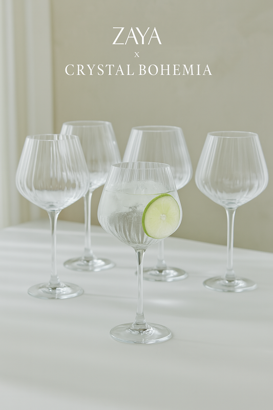 ZAYA x Crystal Bohemia 🇨🇿  – Set 6 Optical čaša za gin&tonic