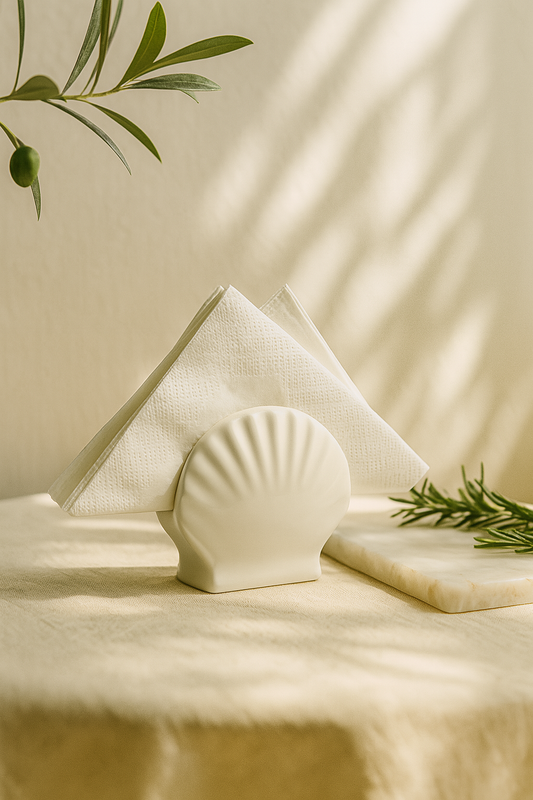 ZAYA x Mondex 🐚 Porculanski stalak za salvete „Lepeza”