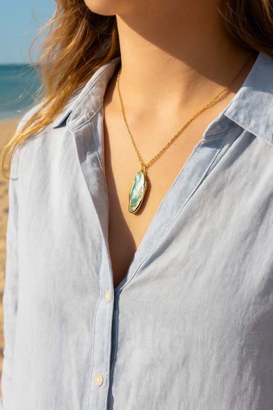 ZAYA x Salty Dreamers 🇩🇪 – Abalone Shell Ogrlica