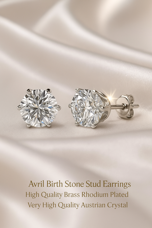 ZAYA x MYC Paris 🇫🇷 – Avril Birth Stone naušnice (Crystal Edition)