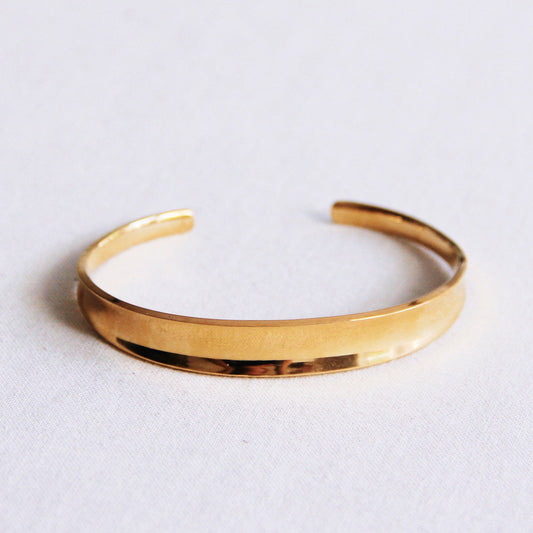 zlatna bangle narukvica, široka narukvica od čelika, elegantna narukvica za poklon, nehrđajući čelik narukvica, narukvica koja ne tamni, modni dodaci za žene, minimalistički nakit