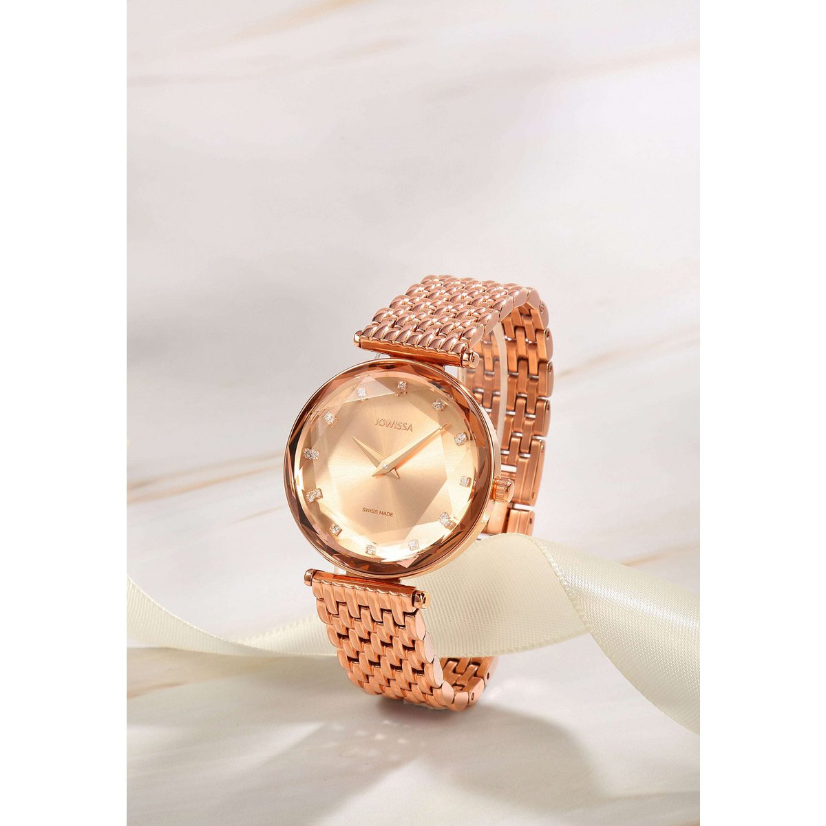 ZAYA x Jowissa 🇨🇭 – Švicarski sat Facet Brilliant (Rose Gold Edition)