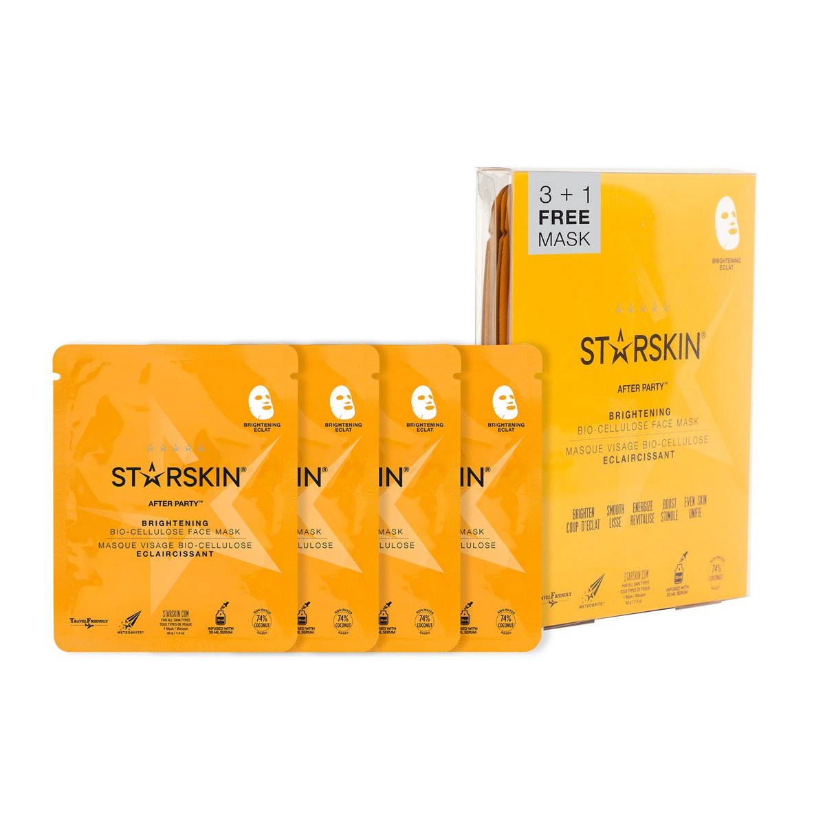 ZAYA x STARSKIN 🇳🇱 After Party® 3+1 – Bio-Cellulose maska za lice s efektom instant sjaja