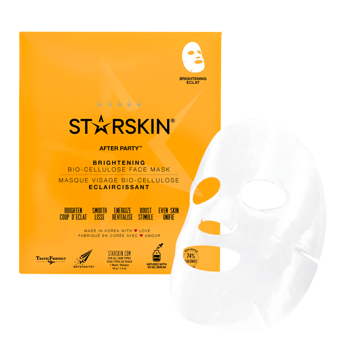ZAYA x STARSKIN 🇳🇱 After Party® 3+1 – Bio-Cellulose maska za lice s efektom instant sjaja