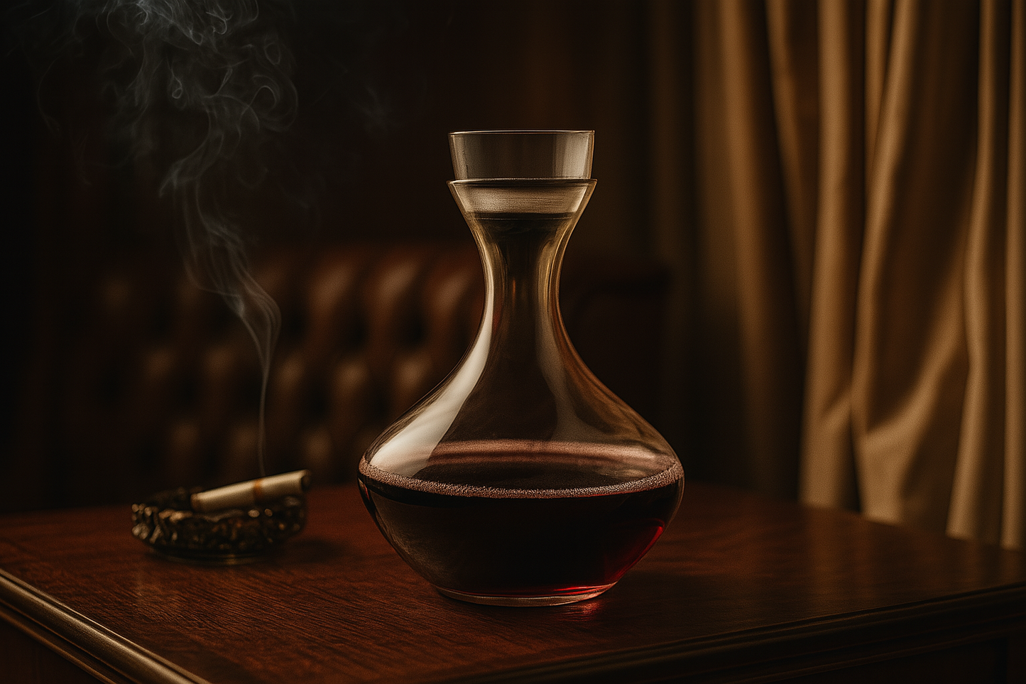 dekanter za vino, prozračivač vina, luksuzni dekanter, ZAYA stil, poklon za vinoljupce, boca vina ritual, vino koje diše, crno vino posluživanje, art deco pribor, vinski dodatak, elegantno posluživanje vina, old money detalj, statement čašica, zrak u vinu, lifestyle dekanter, ugostiteljska oprema Split, ZAYA kuhinjski stil