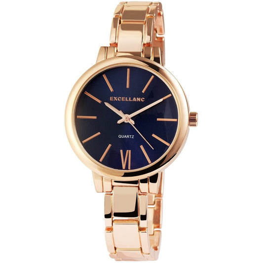 ženski sat, Excellanc sat, sat s metalnom narukvicom, rose gold sat, tamnoplavi sat, elegantni ženski sat, poklon za curu, poklon za ženu, ženski sat webshop Hrvatska, ZAYA dodatak, pristupačni satovi online