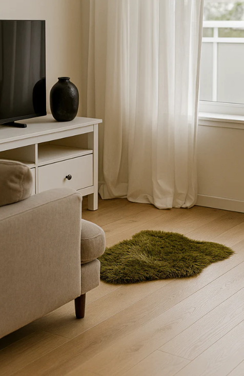 matcha tepih, umjetno krzno zeleni tepih, boho tepih, tepih za fotkanje, cozy kutak dekoracija, tepih uz krevet, mali tepih za fotelju, zeleni tepih 90x60, dekor za interijer, tepih od sintetičkog krzna, tepih bez životinjskih materijala, tepih za kafiće i salone, eko friendly dekor, pinterest tepih, matcha zeleni interijer